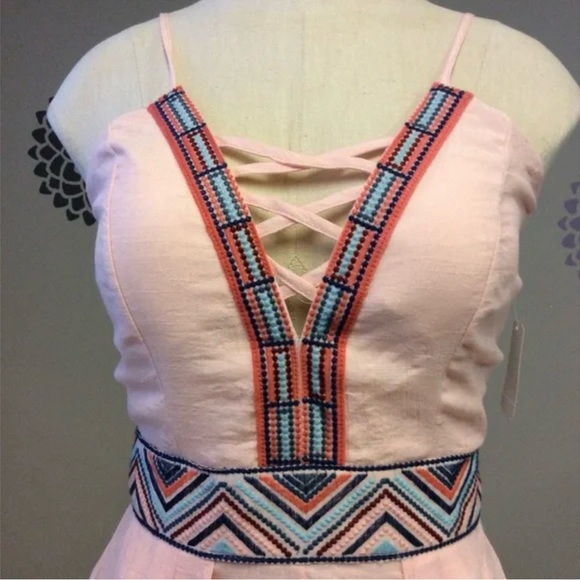 Crystal Doll Embroidered Maxi Romper Jumpsuit - Size 3 - Picture 3 of 8